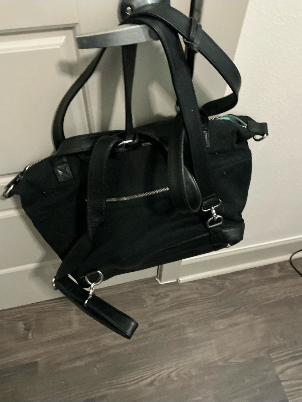 Black Women's Laptop Bag - Classic Convertible Tote